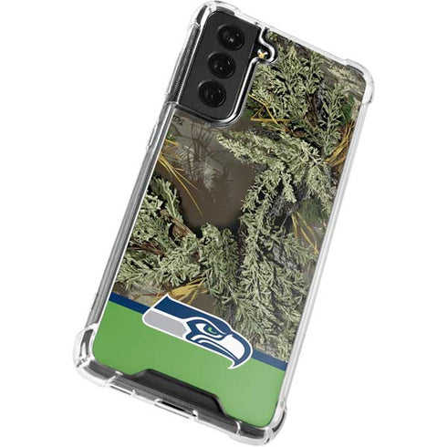 NFL Realtree Camo Seattle Seahawks Galaxy S21 FE Clear Case