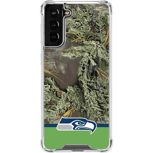 NFL Realtree Camo Seattle Seahawks Galaxy S22 Plus Clear Case
