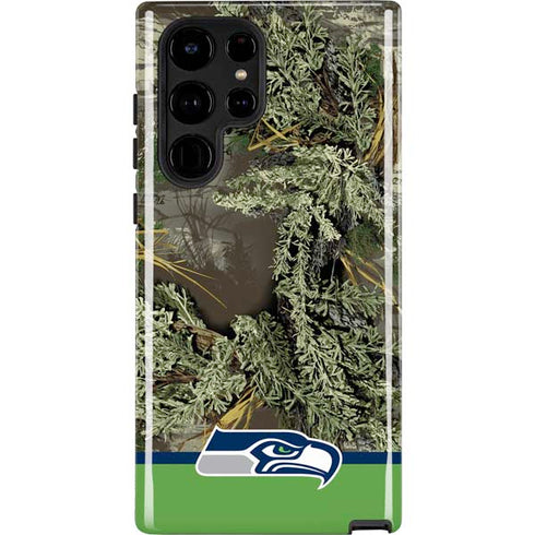 NFL Realtree Camo Seattle Seahawks Galaxy S22 Ultra Pro Case