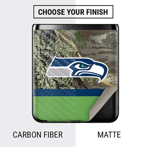 NFL Realtree Camo Seattle Seahawks Galaxy Z Flip Skin