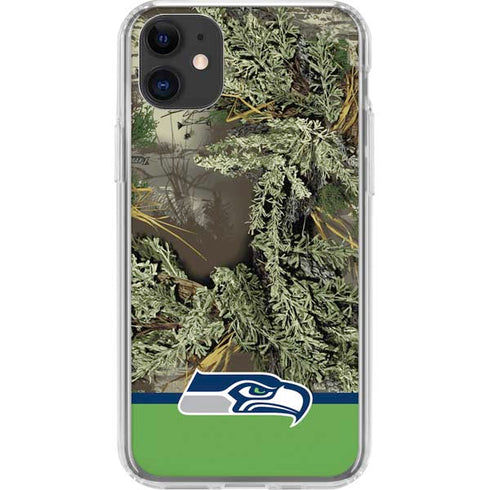 NFL Realtree Camo Seattle Seahawks iPhone 11 Clear Case