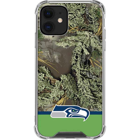 NFL Realtree Camo Seattle Seahawks iPhone 12 Mini Clear Case