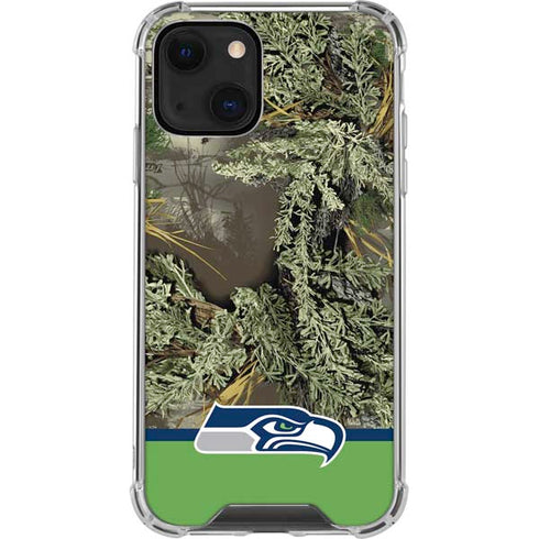 NFL Realtree Camo Seattle Seahawks iPhone 13 Clear Case