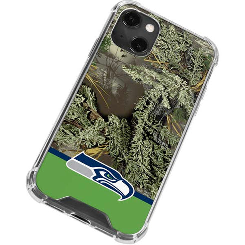 NFL Realtree Camo Seattle Seahawks iPhone 13 Mini Clear Case