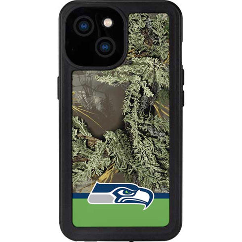 NFL Realtree Camo Seattle Seahawks iPhone 13 Mini Waterproof Case