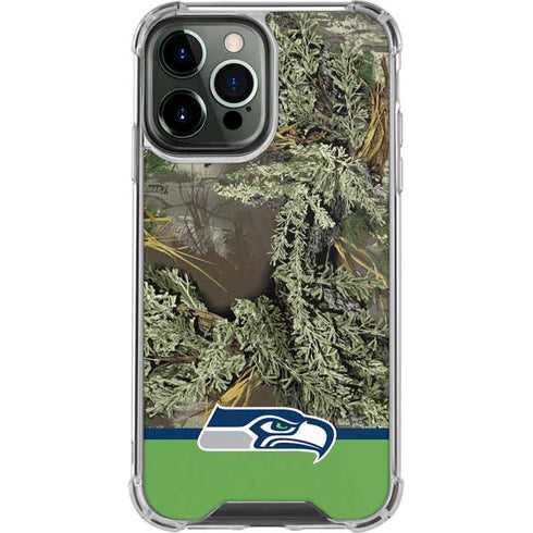 NFL Realtree Camo Seattle Seahawks iPhone 13 Pro Max Clear Case
