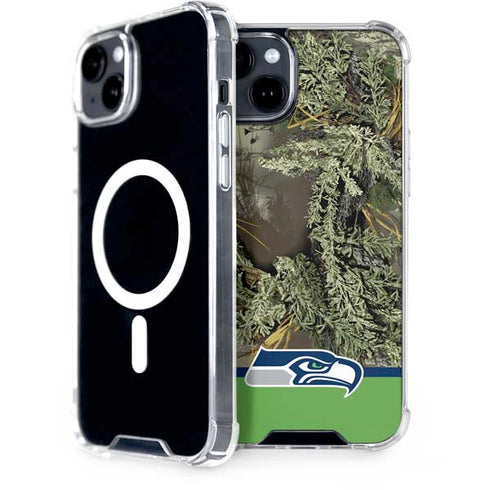 NFL Realtree Camo Seattle Seahawks iPhone 15 Plus MagSafe Case