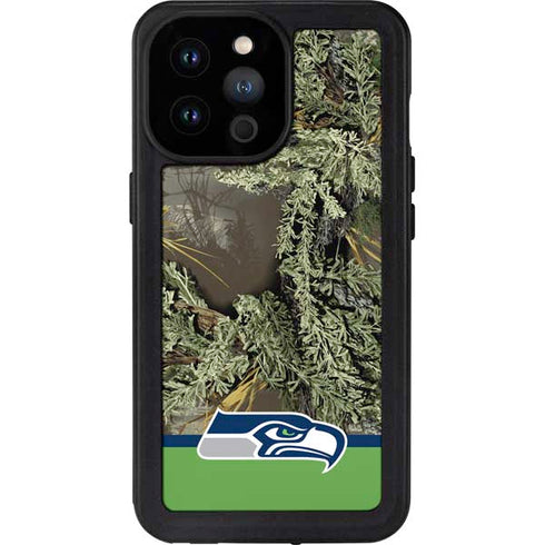 NFL Realtree Camo Seattle Seahawks iPhone 14 Pro Max Waterproof Case