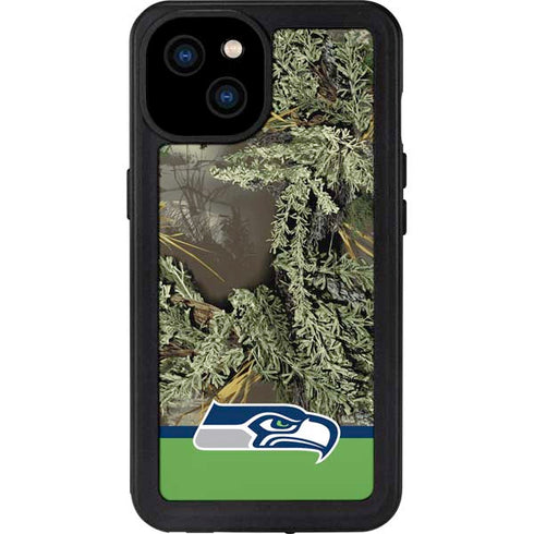 NFL Realtree Camo Seattle Seahawks iPhone 15 Plus Waterproof Case