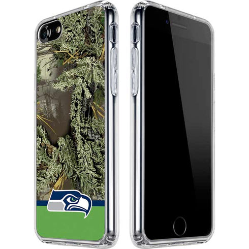 NFL Realtree Camo Seattle Seahawks iPhone SE (2nd & 3rd Gen) Clear Case