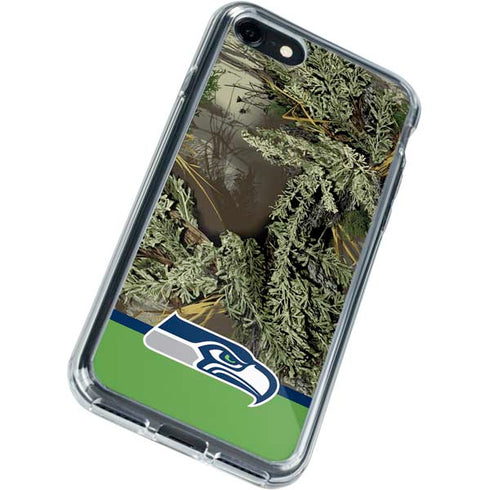 NFL Realtree Camo Seattle Seahawks iPhone SE (2nd & 3rd Gen) Clear Case