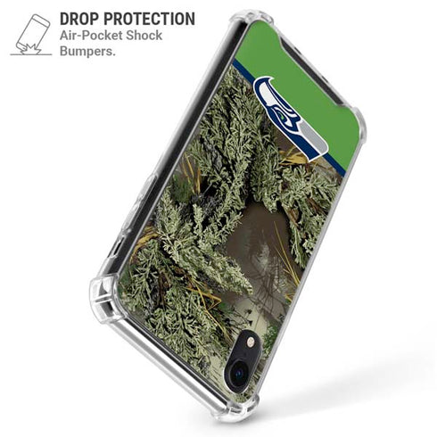 NFL Realtree Camo Seattle Seahawks iPhone XR Clear Case