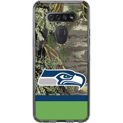 NFL Realtree Camo Seattle Seahawks LG K51/Q51 Clear Case