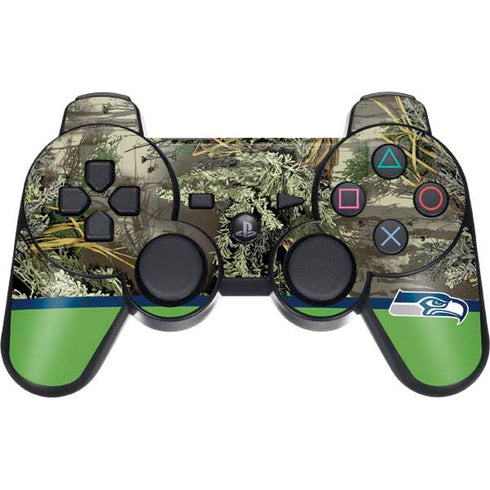 NFL Realtree Camo Seattle Seahawks PS3 Dual Shock wireless controller Skin