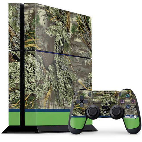 NFL Realtree Camo Seattle Seahawks PS4 Console and Controller Bundle Skin