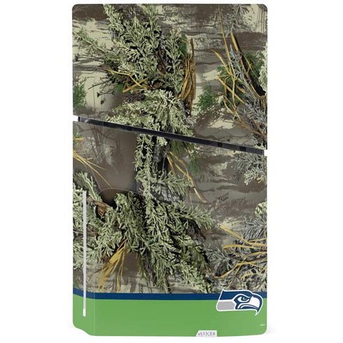 NFL Realtree Camo Seattle Seahawks PS5 Slim Disk Bundle Skin