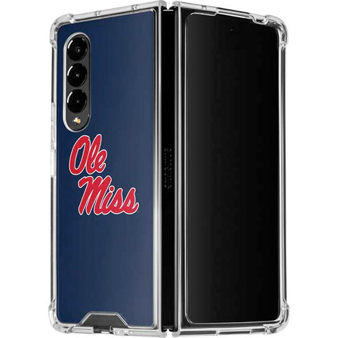 University of Mississippi Rebels Ole Miss Galaxy Z Fold4 5G Clear Case