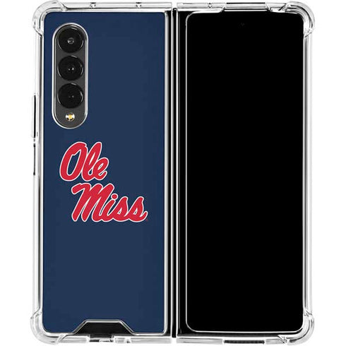 University of Mississippi Rebels Ole Miss Galaxy Z Fold4 5G Clear Case