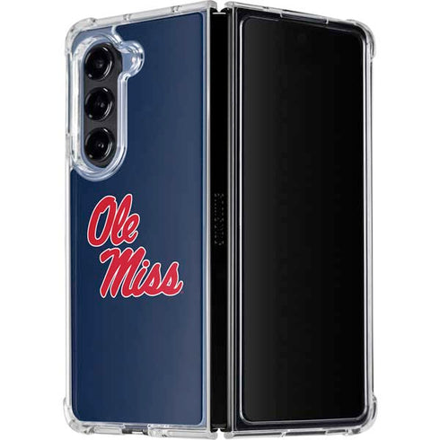 University of Mississippi Rebels Ole Miss Galaxy Z Fold5 5G Clear Case