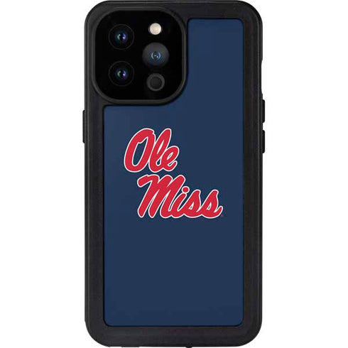 University of Mississippi Rebels Ole Miss iPhone 14 Pro Max Waterproof Case