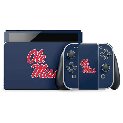 University of Mississippi Rebels Ole Miss Nintendo Switch OLED (2021) Skin