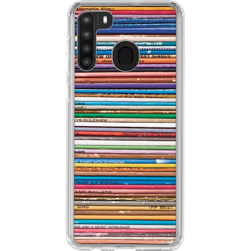 Records Music Galaxy A21 Clear Case