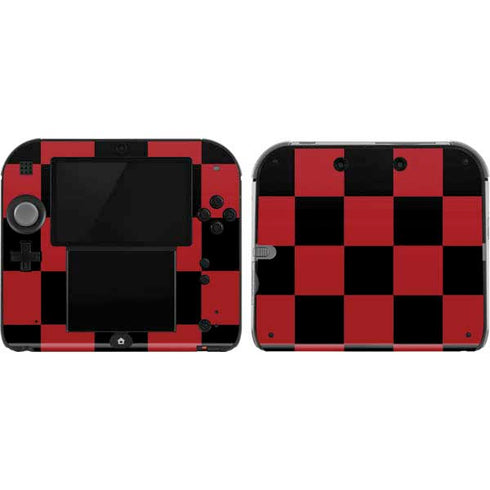 Red and Black Checkerboard Nintendo 2DS Skin