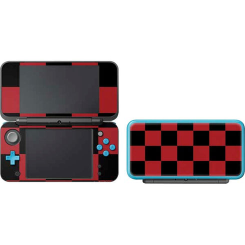 Red and Black Checkerboard Nintendo 2DS XL (2017) Skin