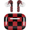 Red and Black Checkerboard AirPods Pro 2nd Gen Skin