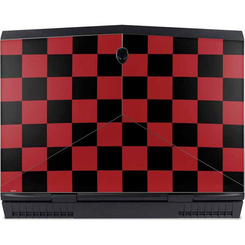 Red and Black Checkerboard Dell Alienware Skin