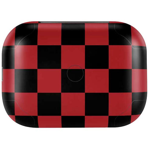 Red and Black Checkerboard Amazon Echo Buds Skin