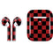 Red and Black Checkerboard Apple AirPods 2 Skin