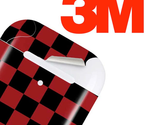 Red and Black Checkerboard Apple AirPods 2 Skin