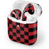 Red and Black Checkerboard Apple AirPods 2 Skin