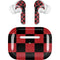 Red and Black Checkerboard Apple AirPods Pro Skin