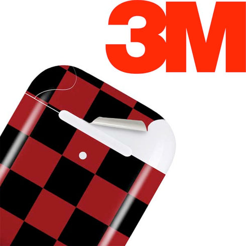 Red and Black Checkerboard Apple AirPods Skin
