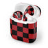Red and Black Checkerboard Apple AirPods Skin