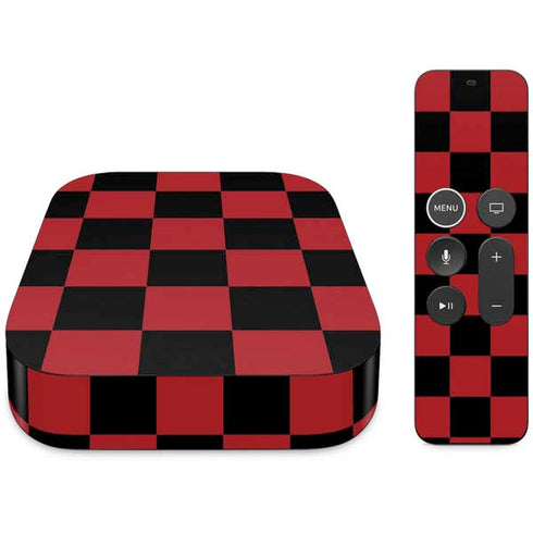 Red and Black Checkerboard Apple TV Skin