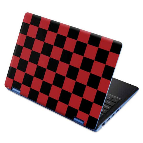 Red and Black Checkerboard Aspire R11 11.6in Skin