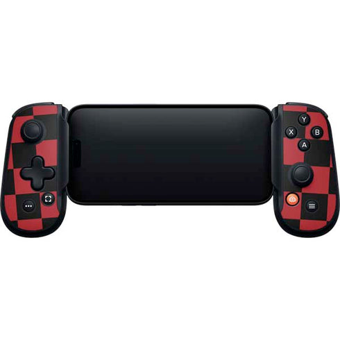 Red and Black Checkerboard Backbone One for iPhone Game Controller Skin