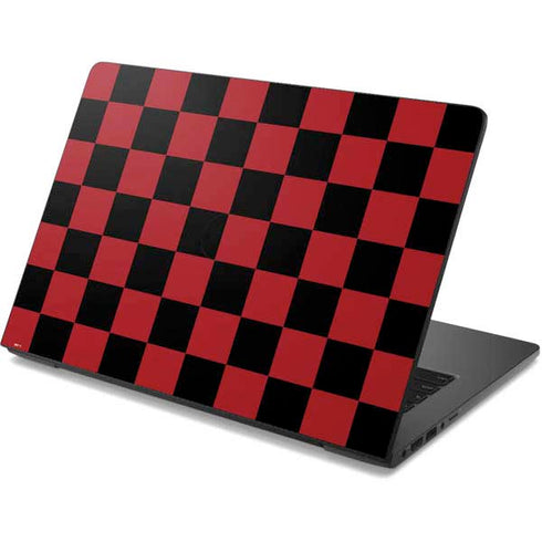 Red and Black Checkerboard Dell Chromebook Skin