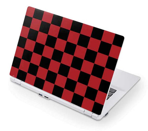 Red and Black Checkerboard Acer Chromebook Skin