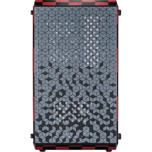 Red and Black Checkerboard Cooler Master MasterBox Q300L Mini Tower Skin