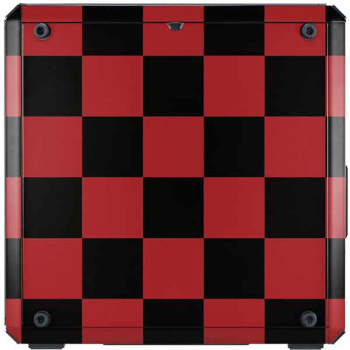 Red and Black Checkerboard Cooler Master MasterBox Q300L Mini Tower Skin