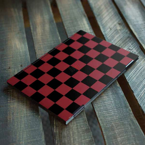 Red and Black Checkerboard HP Envy Skin