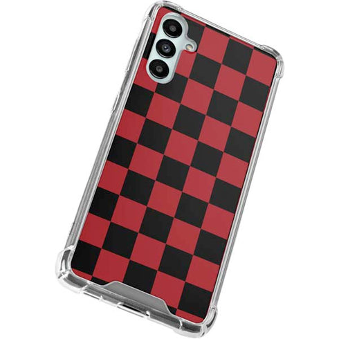 Red and Black Checkerboard Galaxy A14 5G Clear Case