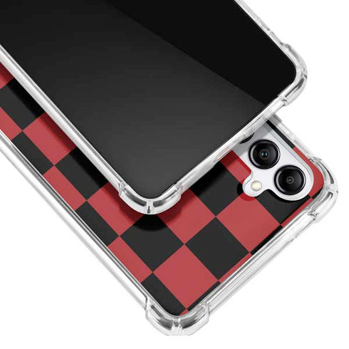 Red and Black Checkerboard Galaxy A14 5G Clear Case