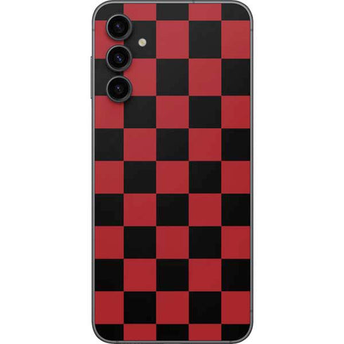 Red and Black Checkerboard Galaxy A14 5G Skin