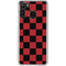 Red and Black Checkerboard Galaxy A21 Clear Case