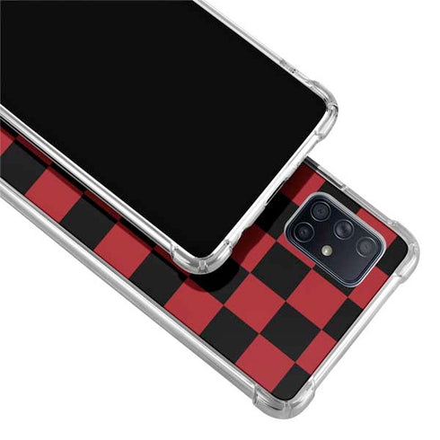 Red and Black Checkerboard Galaxy A51 5G Clear Case